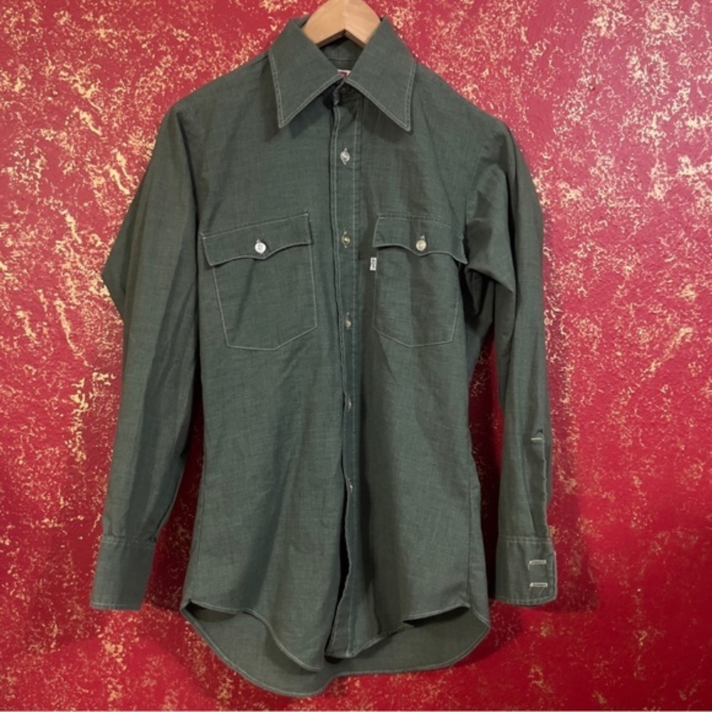 LEVI’s 70’s Vintage Silver Tab Buttons Shirt S